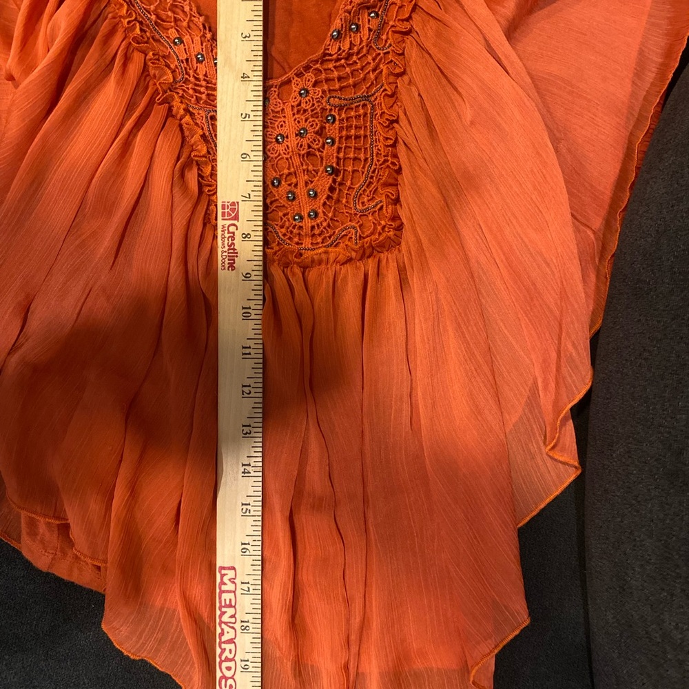 One world short sleeve boho top size small - Picture 7 of 11